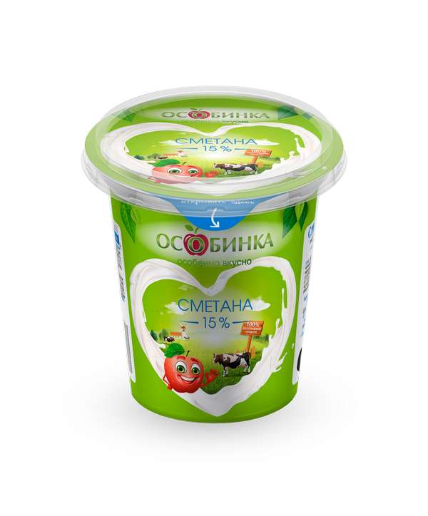 Упаковка Сметана - аренда торгового знака Особинка